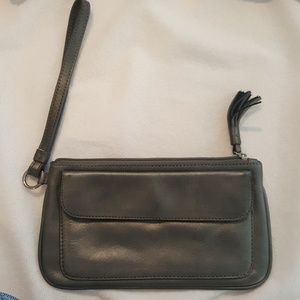 LOFT Small Leather Clutch